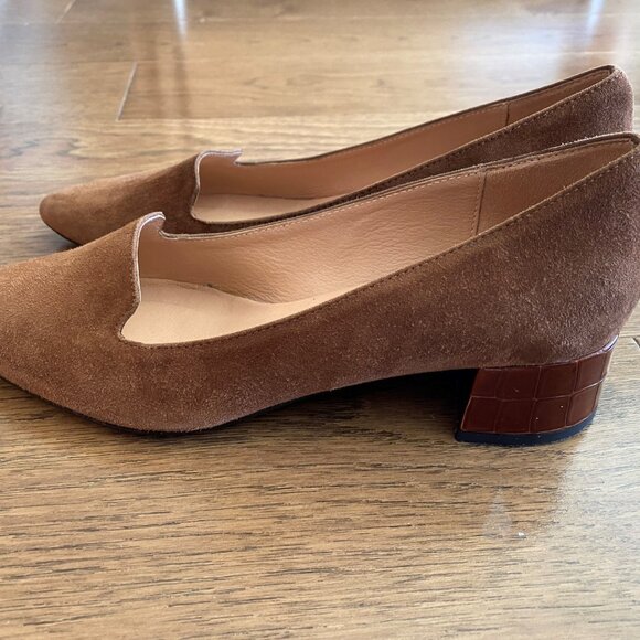 Soulier de couleur brun roux en suède et cuir - Picture 3 of 4